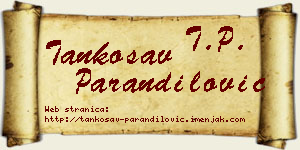 Tankosav Parandilović vizit kartica